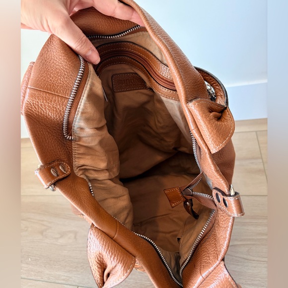 Sundance Woven Boho Soft Leather Weave Brown Shoulder Bag Satchel Purse Itay - Picture 9 of 9